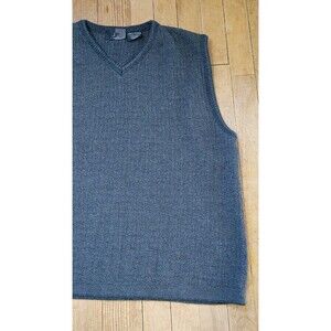 J. Ferrar Mens Size XL Knit Wool Blend Pullover Sweater Vest Made In Italy